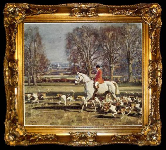 framed  unknow artist Classical hunting fox, Equestrian and Beautiful Horses, 070., ta009-2